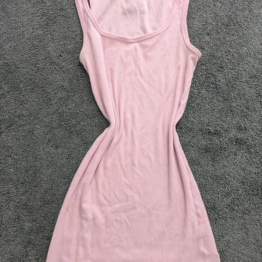 Old Navy Pink Ribbed Tank Dress